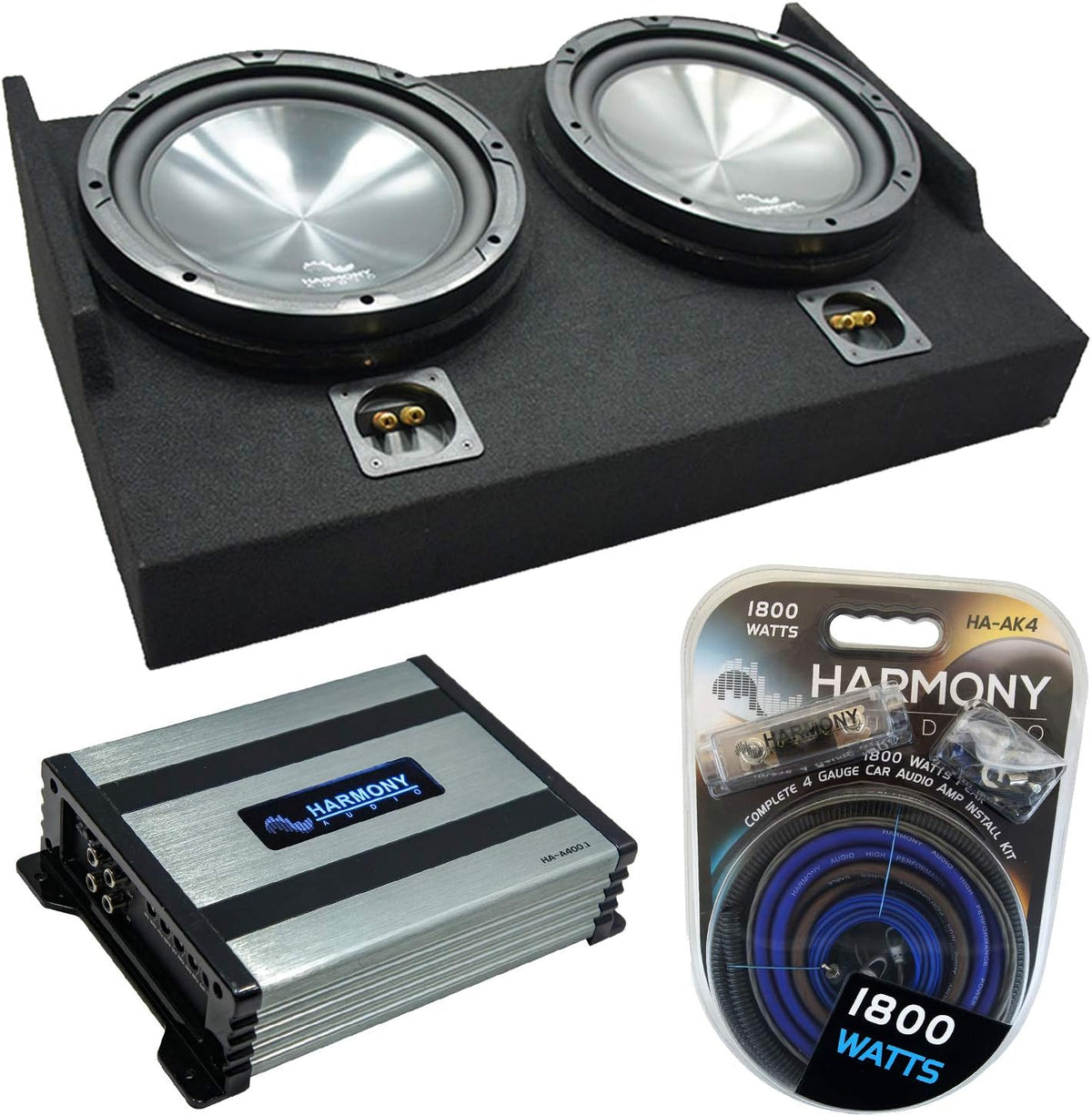 Dual 12 Sub Box Subwoofer Enclosure & 800W Amplifier C975575