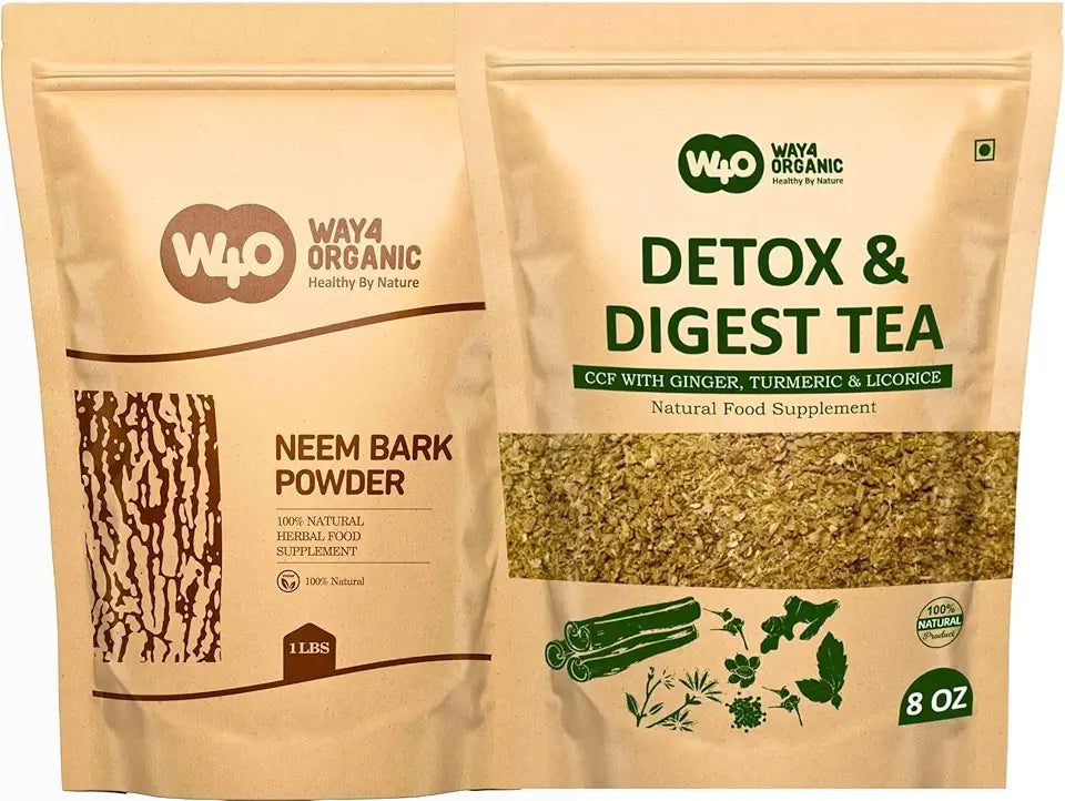 Neem Bark Powder and Detox Tea Bundle F19523