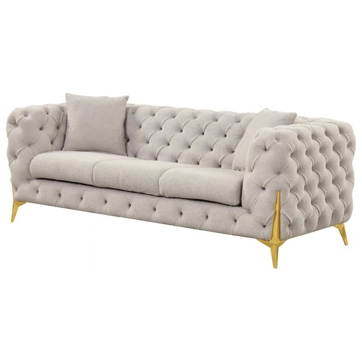 Light Gray 2 PC Wood Living Room Set S261815