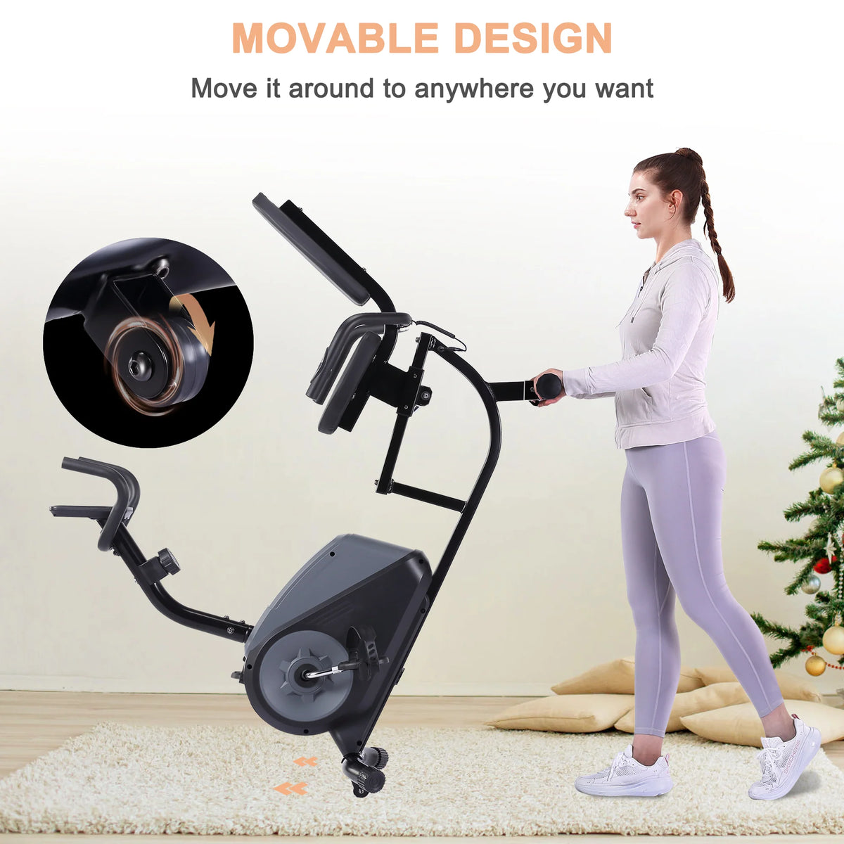 Recumbent Exercise Bike with 16 Levels Magnetic Resistance R684