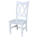 White Double X-Back Dining Chair V693