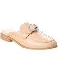 Beige Leather Mule P6804
