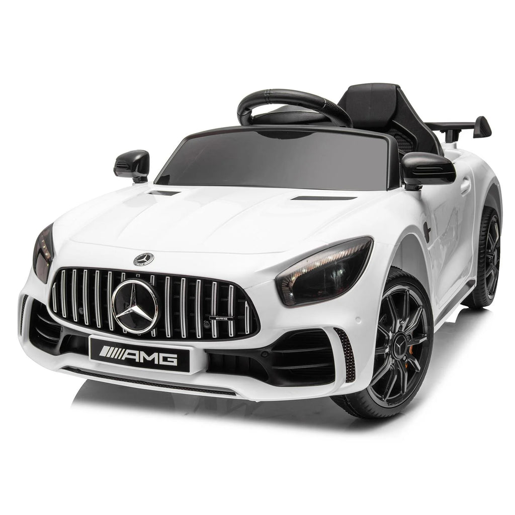 12V Electric Ride on Car Toy with Remote Control, LED Lights, Black W235426