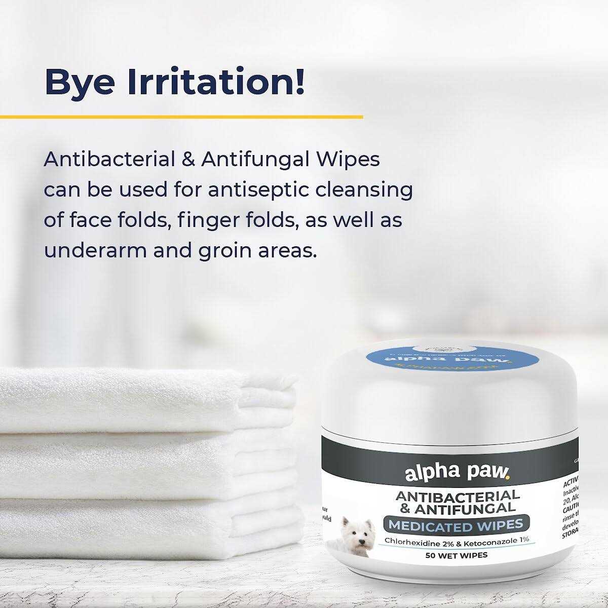 Antibacterial & Antifungal Medicated Wipes O84252
