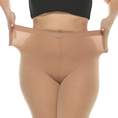 2 Pairs Control Top High Waist Plus Size Tights D917726