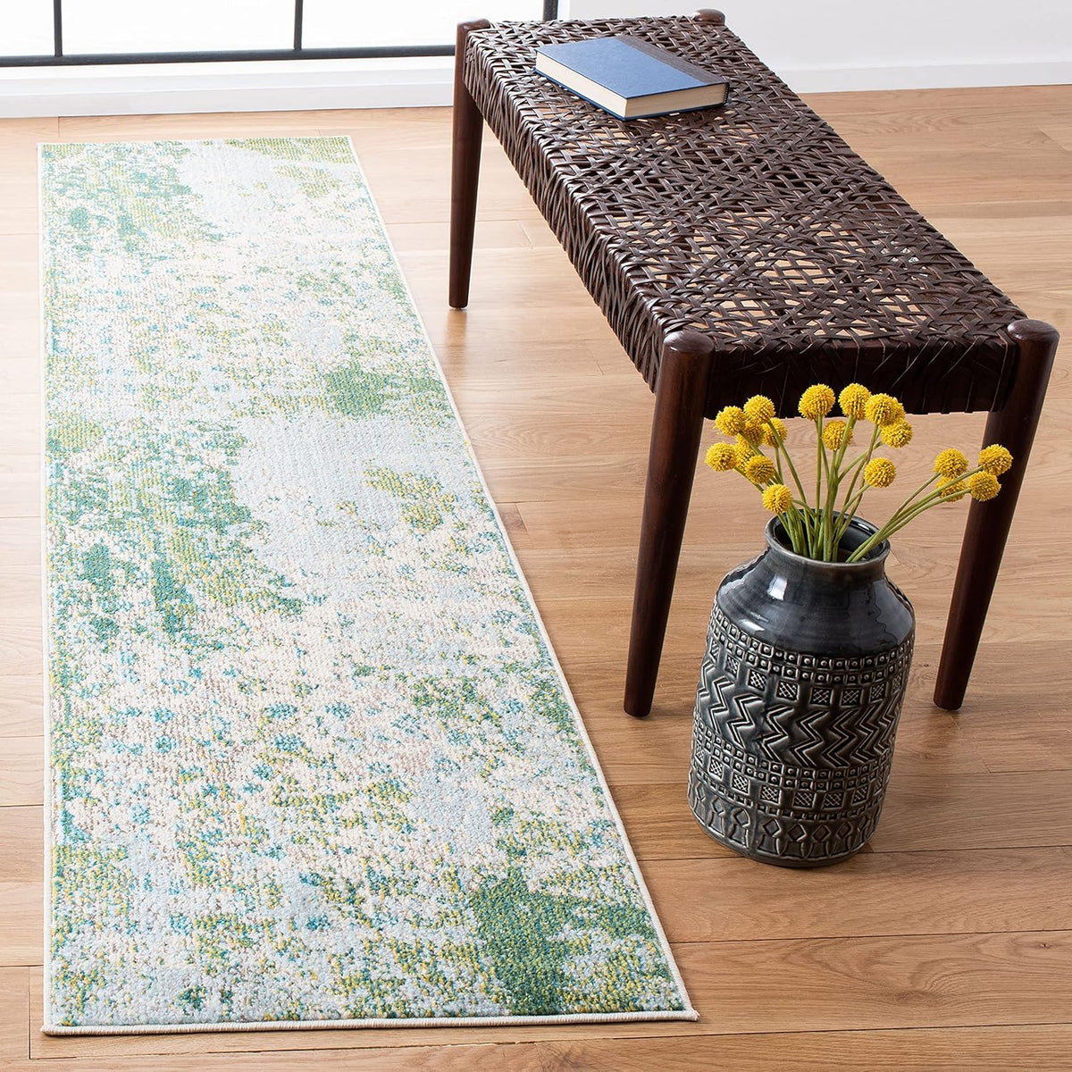Green & Blue Runner Rug Z7205