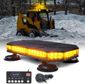 LED Rooftop Strobe Beacon Lights Magnetic Base 38 Flashing Modes White Amber Q1866
