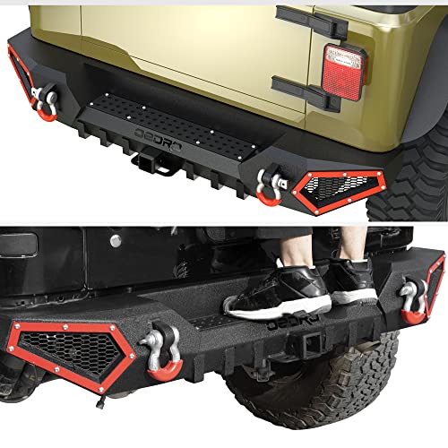 Front Bumper with Winch Plate Mounting & LED Lights & D-Rings M2739