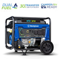 6500 Peak Watt Dual Fuel Portable Generator with CO Sensor and Wheel Kit W747