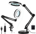 10X Magnifying Desk Lamp with Clamp, White I285