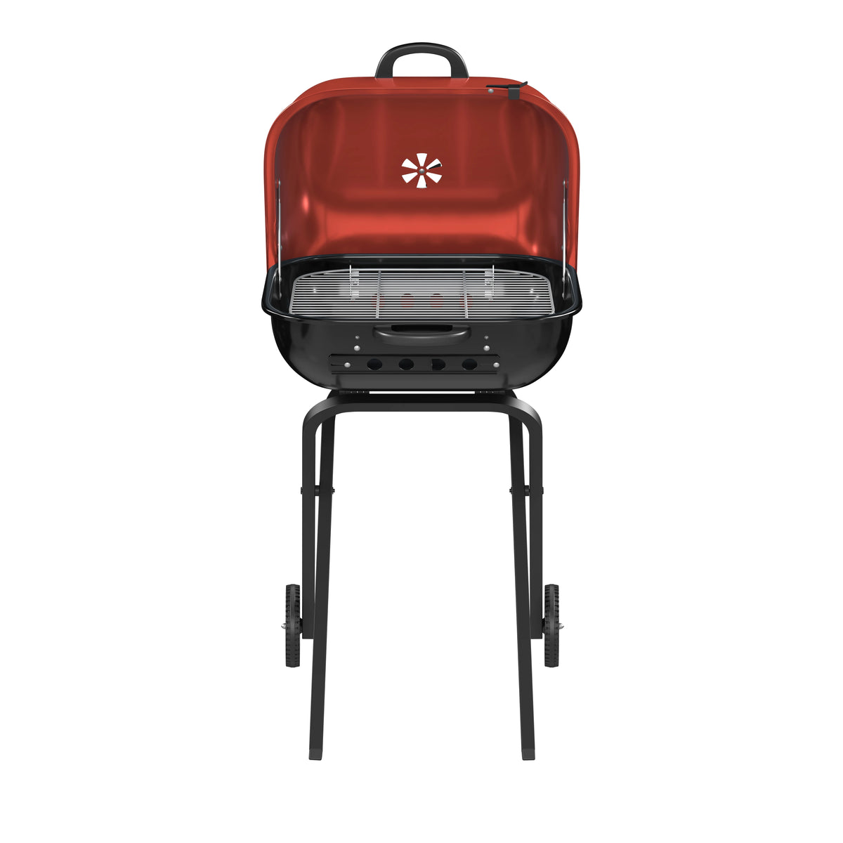 Red Portable Steel Charcoal Grill C760