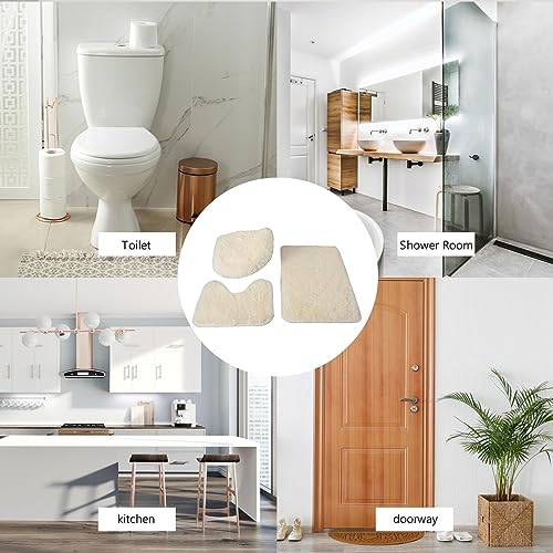3 Piece Non Slip Soft Absorbent Bathroom Rugs Bath Mat Set H108
