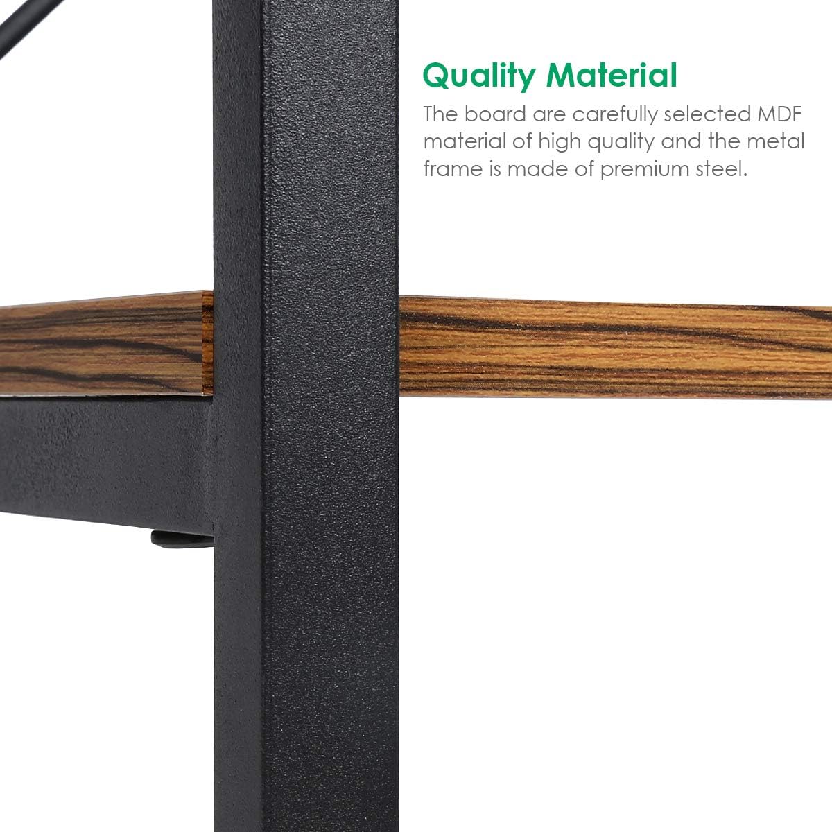 3-Tier Wood and Metal Bookshelf D154453