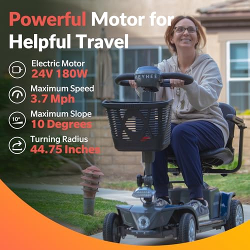 180W Electric Mobility Scooter with Height-Adjustable Seat Z957