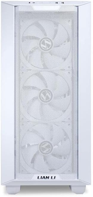 White Full Tower Case with Tempered Glass and 3x140mm PWM Fans N4999