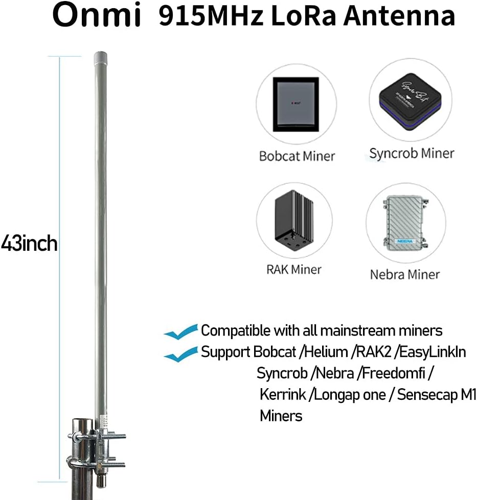 Glass Fiber LoRa Antenna 860-960mhz 12 dbi N Female V135844