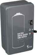Mechanical Water Heater Time Switch, 24-Hour, 208/250V, 40A, DPST, Gray Q86798