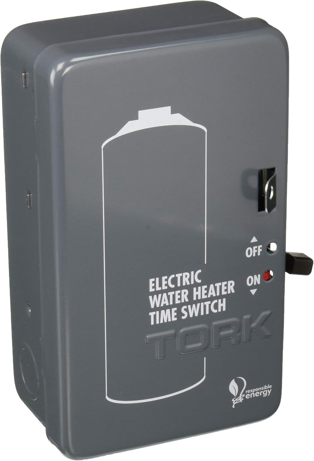 Mechanical Water Heater Time Switch, 24-Hour, 208/250V, 40A, DPST, Gray Q86798