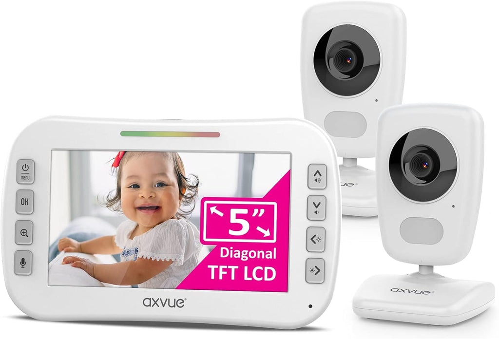 Video Baby Monitor with 5 Screen, Night Vision, Temperature Alert D73409