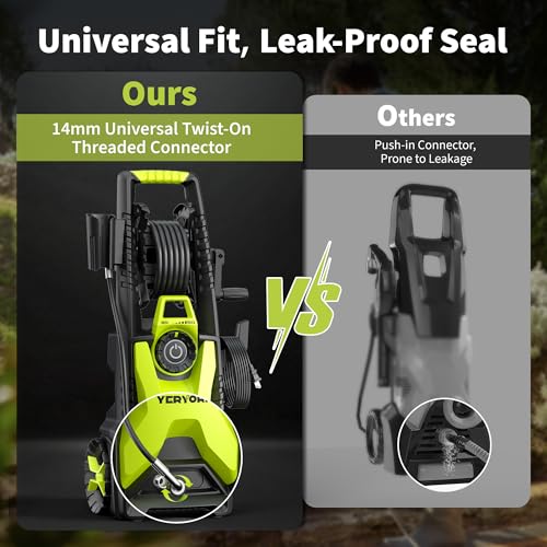 4000 PSI Electric Pressure Washer, 1900W Motor, 4 Adjustable Nozzles, 32.81ft Hose, Foam Cannon I1364