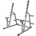 Adjustable Spotter Arms Half Power Cage Bench Press and Squat Rack Combo L1124
