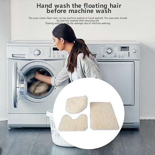 3 Piece Non Slip Soft Absorbent Bathroom Rugs Bath Mat Set H108