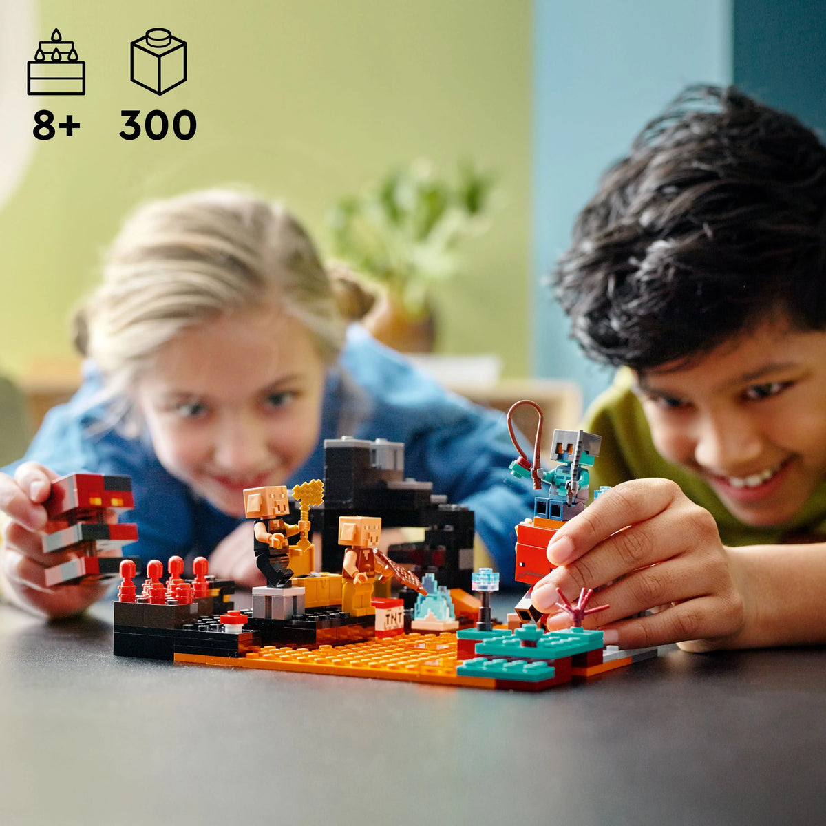 LEGO Minecraft The Nether Bastion Set 21185 Battle Action Toy with Mob Figures Y66958