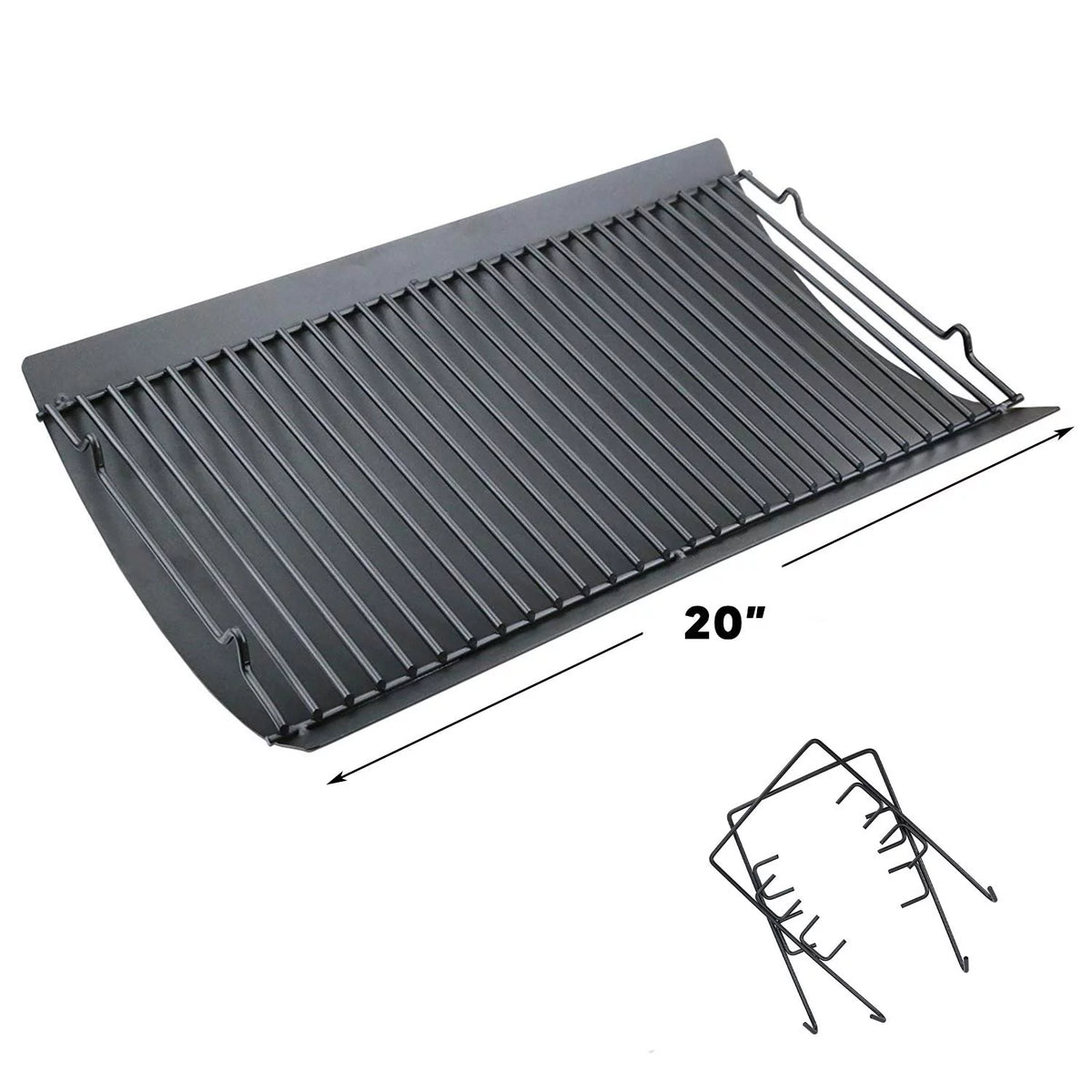 20 inch Ash Pan Drip Pan for Charcoal Grill with 2pcs Fire Grate Hanger C937305