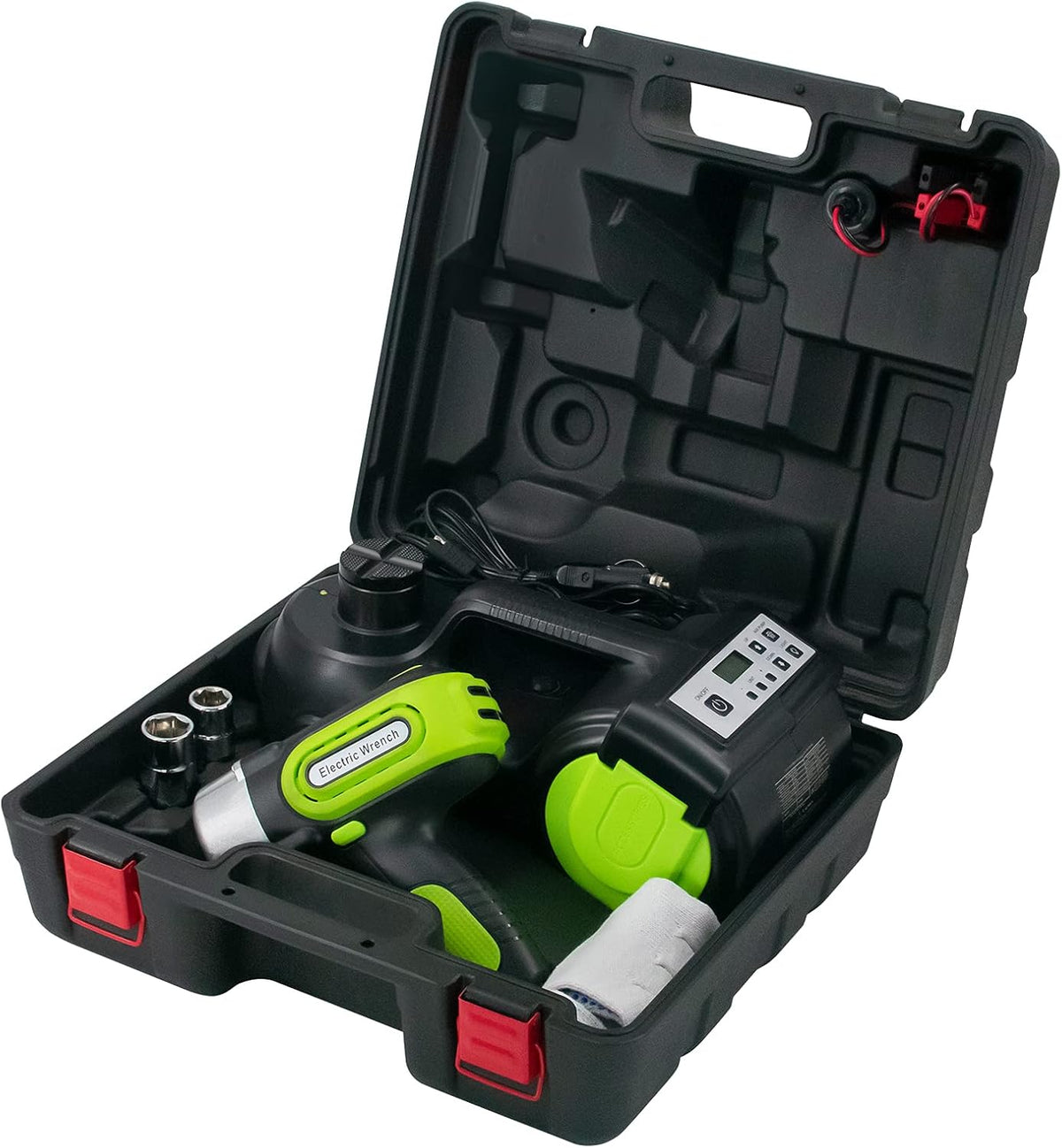 5Ton 12V Hydraulic Car Jack Kit with Impact Wrench & Inflator R820
