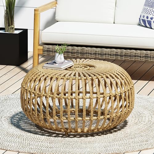Round Rattan Wicker Coffee Table N50686
