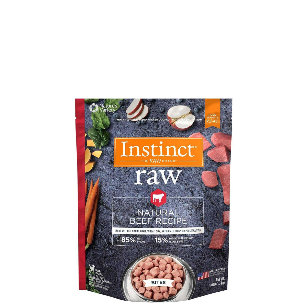 Frozen Raw Patties Grain Free Real Beef Recipe Dog Food K7253