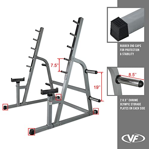Adjustable Spotter Arms Half Power Cage Bench Press and Squat Rack Combo L1124