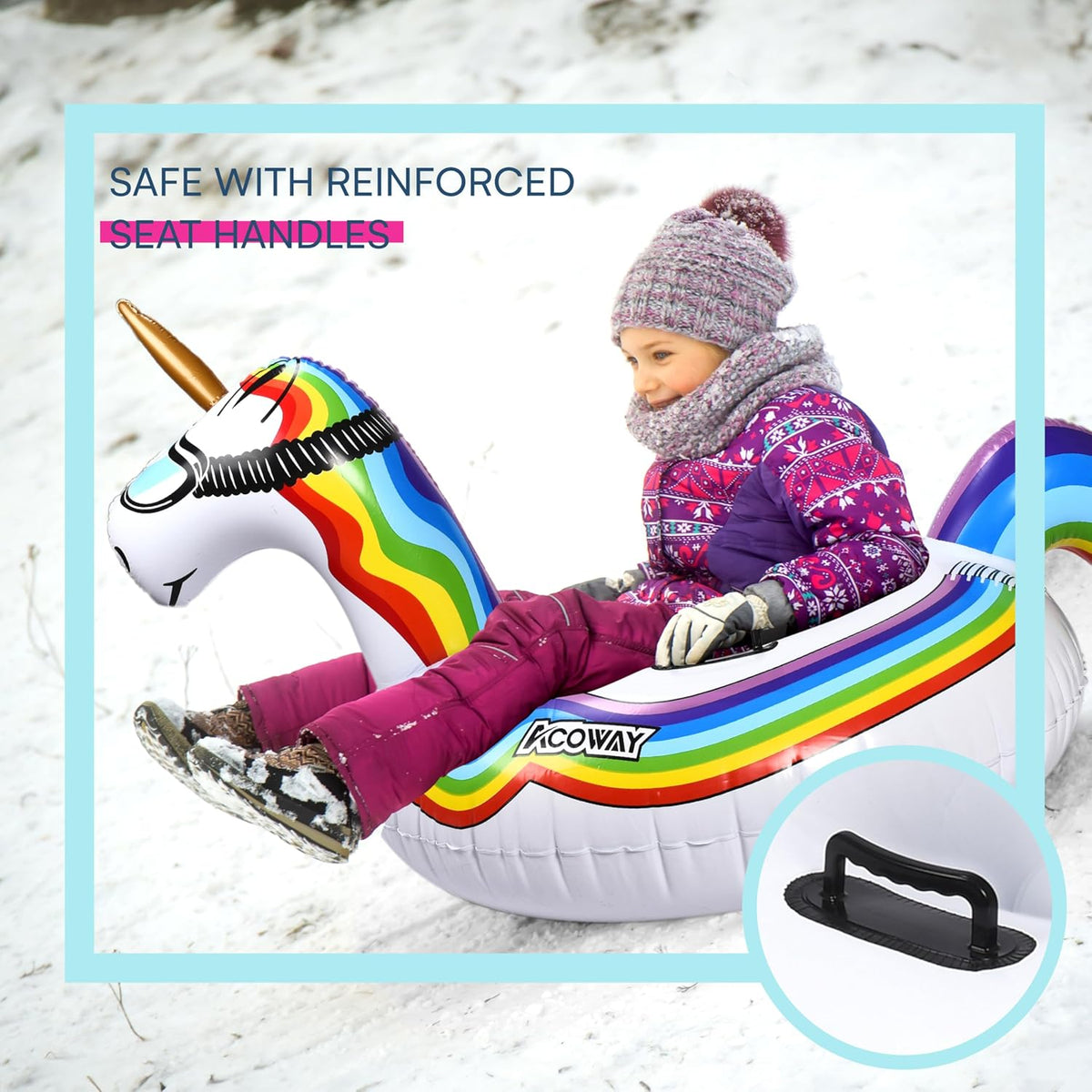 Inflatable Snow Tube Heavy Duty Snow Sled S727767