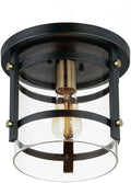 1 Light Flush Mount Black Antique K863