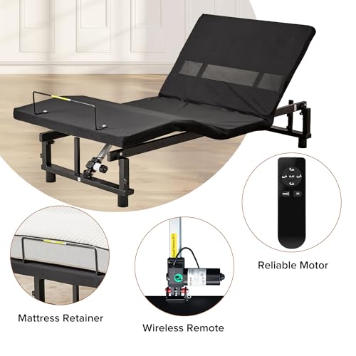 Twin XL Adjustable Electric Bed Frame with Wireless Remote Control X281702