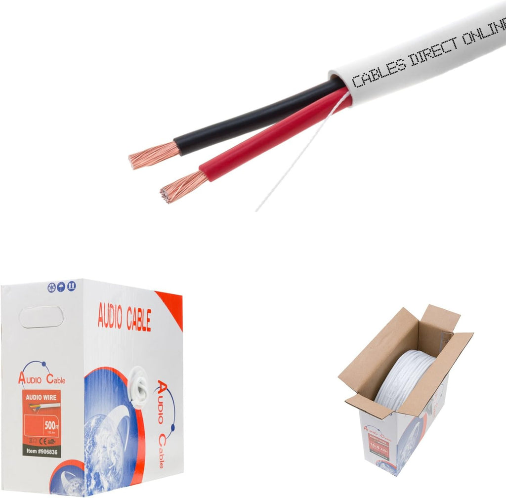 250ft 18AWG 4 Conductors CL2 Speaker Cable Wire S4425