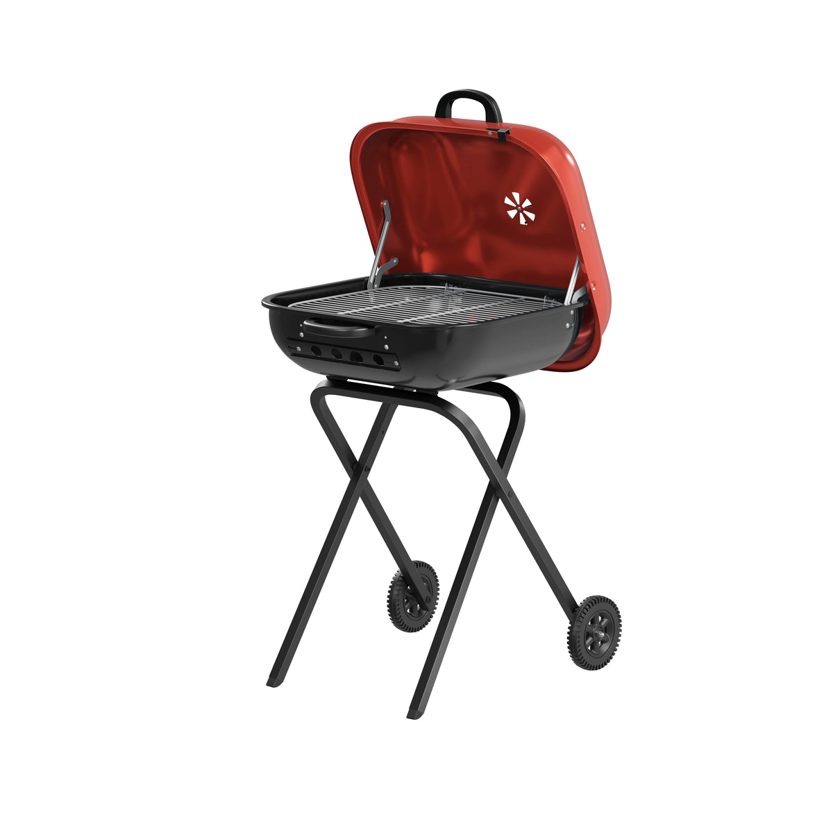 Red Portable Steel Charcoal Grill C760