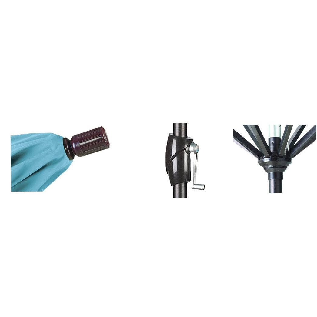 9 ft. Aluminum Push Button Tilt Olefin Market Umbrella, Red T88158