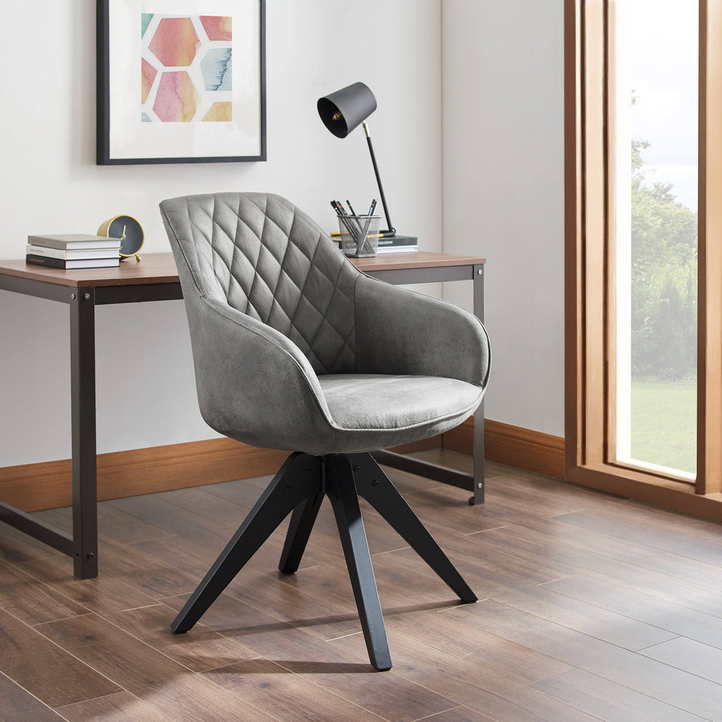 Swivel Office Accent Arm Chair with Wood Legs Y4681