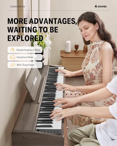 Black 88 Key Digital Piano with Graded Hammer Weighted Keyboard P908073