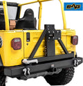 Black Textured Rear Bumper with Tire Carrier E1974