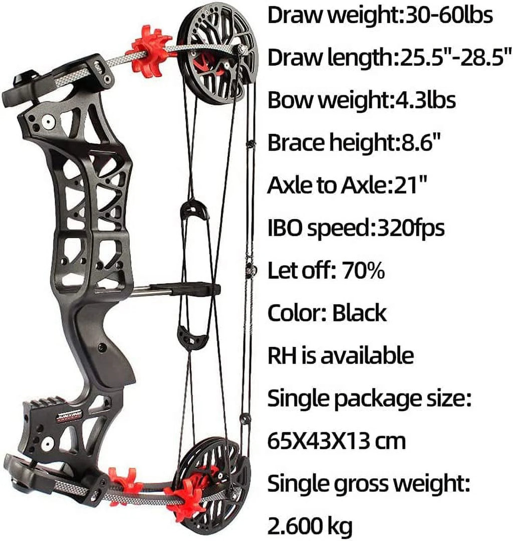 30-60 Pounds Composite Pulley Bow and Arrow H803848