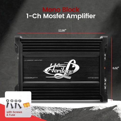 1 Channel 3,000 Watt MOSFET Car Amplifier G29640