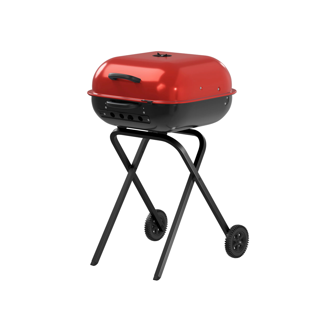 Red Portable Steel Charcoal Grill C760
