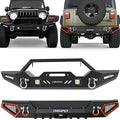 Front Bumper with Winch Plate Mounting & LED Lights & D-Rings M2739