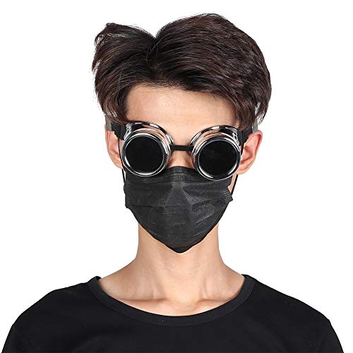 ABS Vintage Style Steampunk Goggles Double Layer Sunglasses Y2995