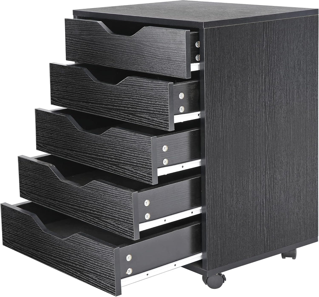 5 Drawer Storage Cabinet with Casters D32606