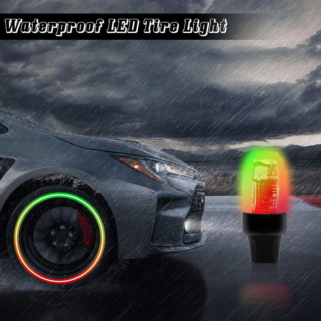 4 PCS Tire Valve Light LED Wheel Lights F10890