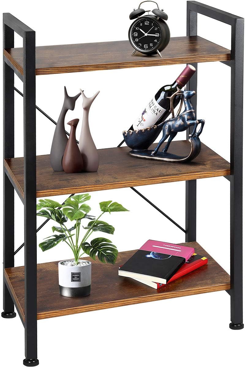 3-Tier Wood and Metal Bookshelf D154453