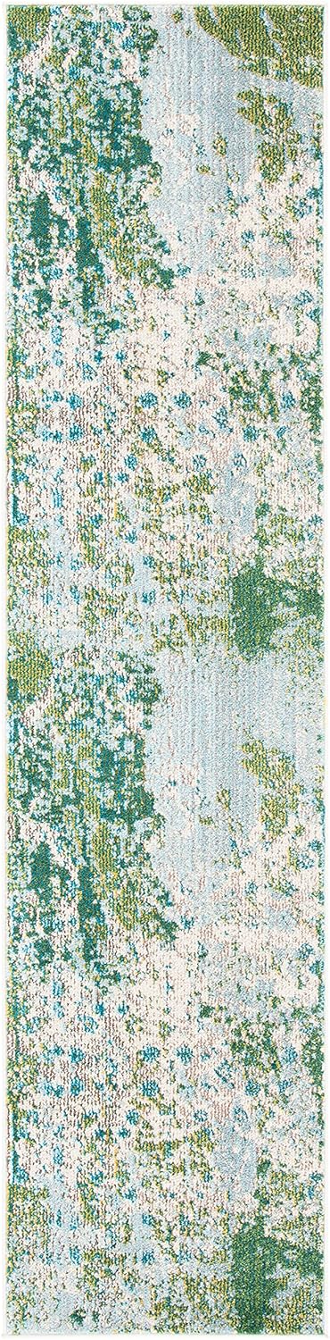 Green & Blue Runner Rug Z7205